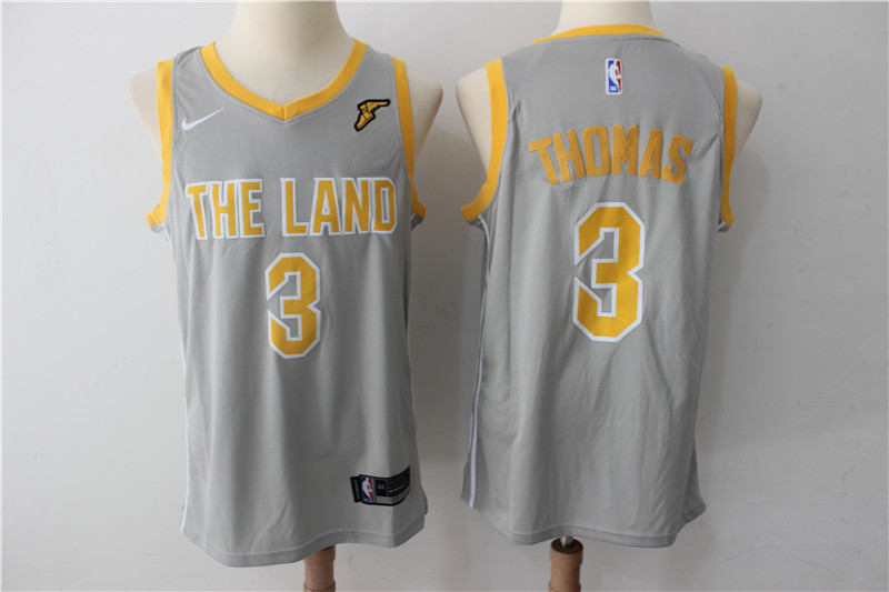 Men Cleveland Cavaliers 3 Thomas Grey New Nike Season NBA Jerseys